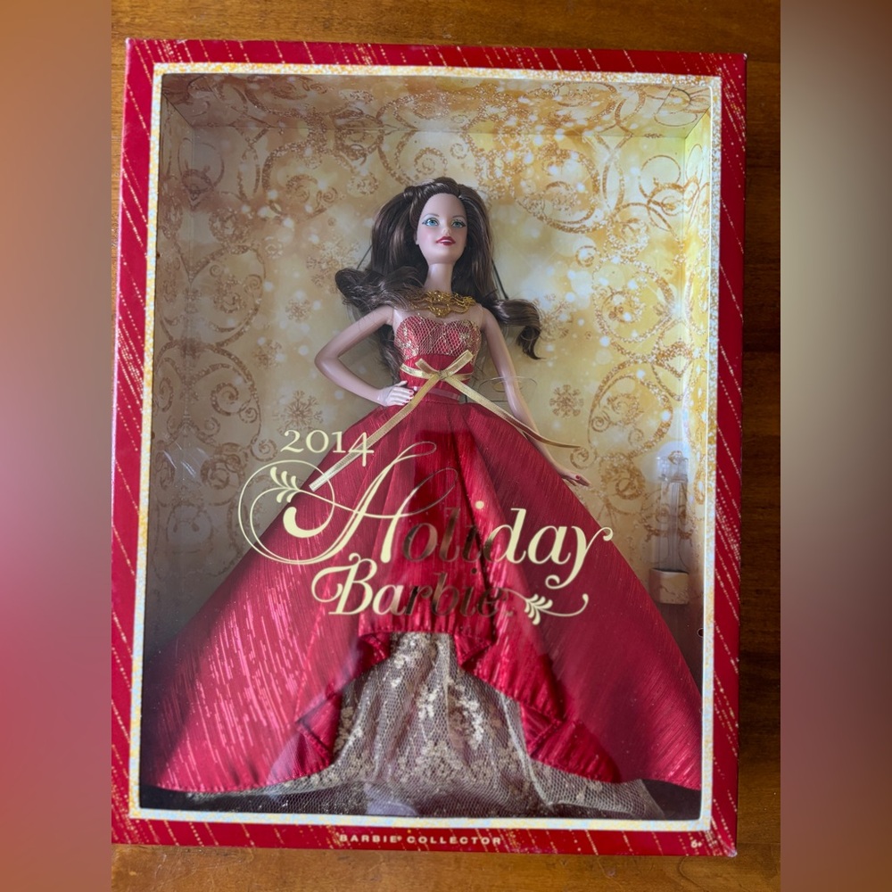 2014 Barbie Holiday Decor Red and Gold Elegance